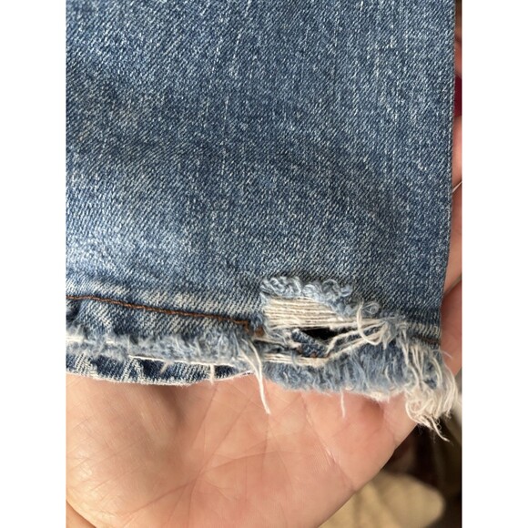 Vintage HARLEY DAVIDSON Denim Bootcut Cotton Stretch Blue Jeans Womens Size 12L - Picture 14 of 15